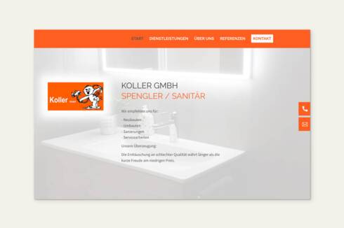 Koller Spengler Webseite programiert durch Media Motion AG, Ostschweiz